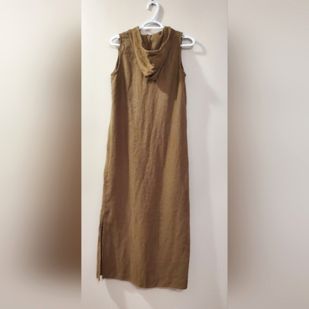 Finity Dresses - Vintage heavyweight linen dress with hood and pockets - Size M - Picture 5 of 7